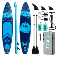 FunWater Stand Up Paddle Board Large Size 385x85x15CM Inflatable Paddling Board Surfboard Surf Sup Board Non-Slip  Paddle Board