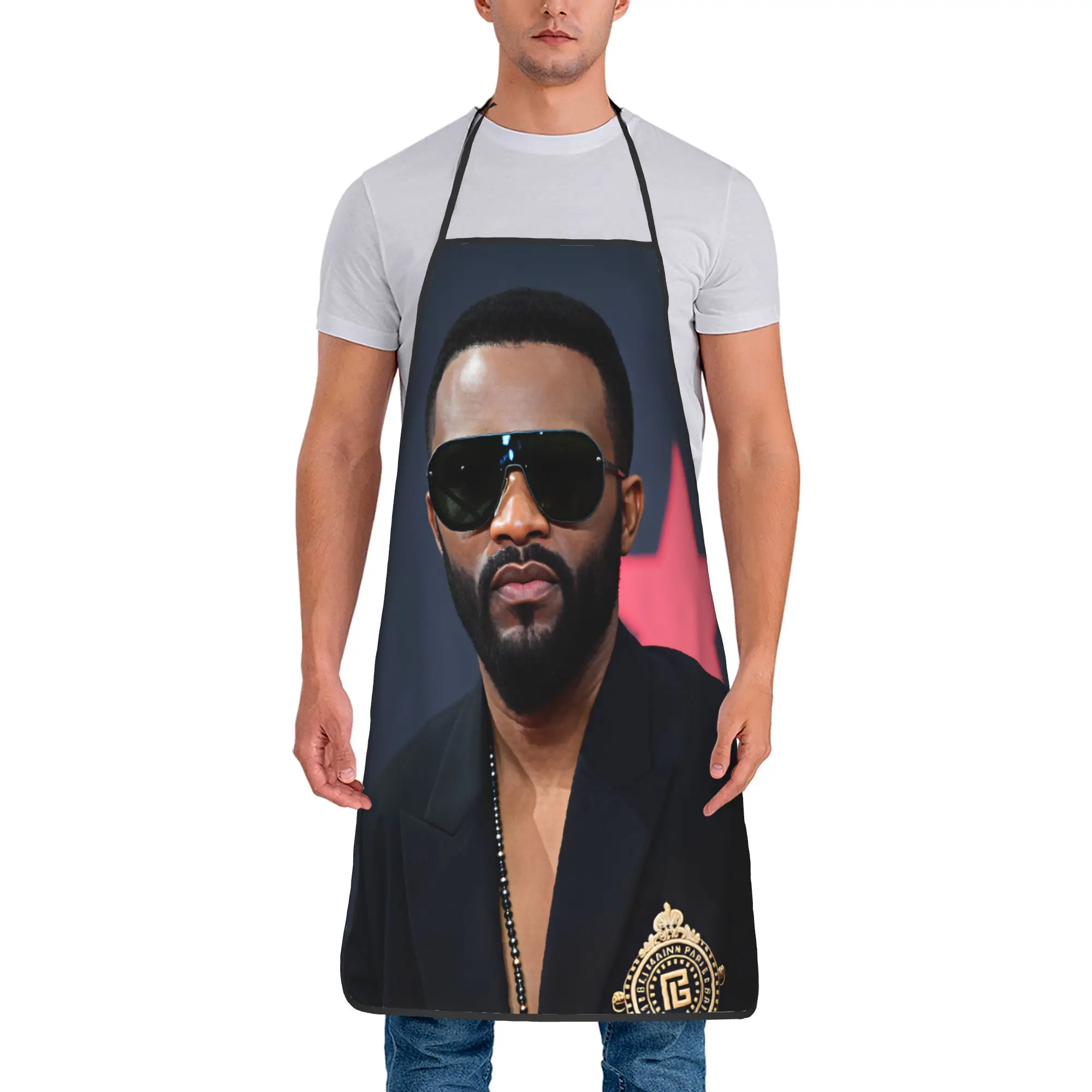 Модные кухонные фартуки Fally ipupa без карманов для ресторанов, парикмахерских и кухонь