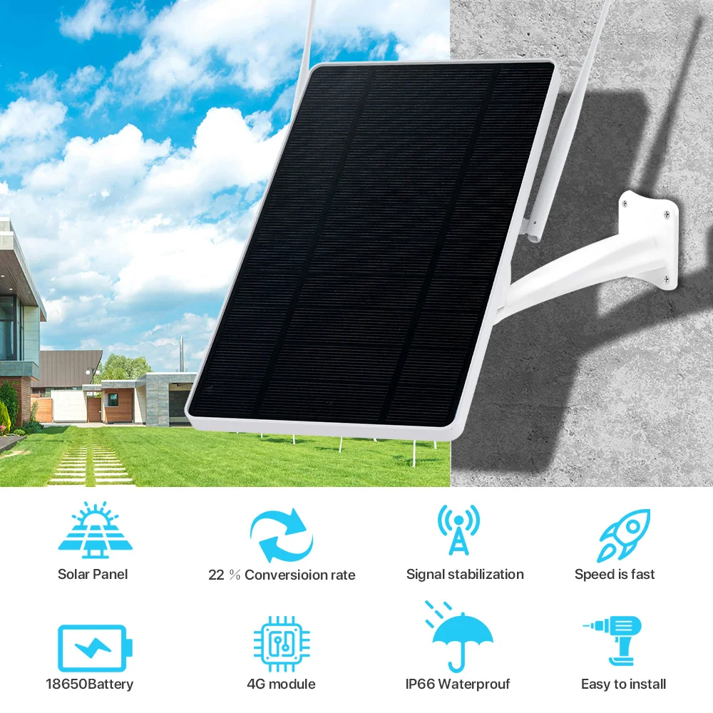 Outdoor 6W 4G Solar Battery Router WiFi Repeater 150Mbps IP66 Waterproof Total 10400mAh Batteries For Computer or Wifi Camera ﻿