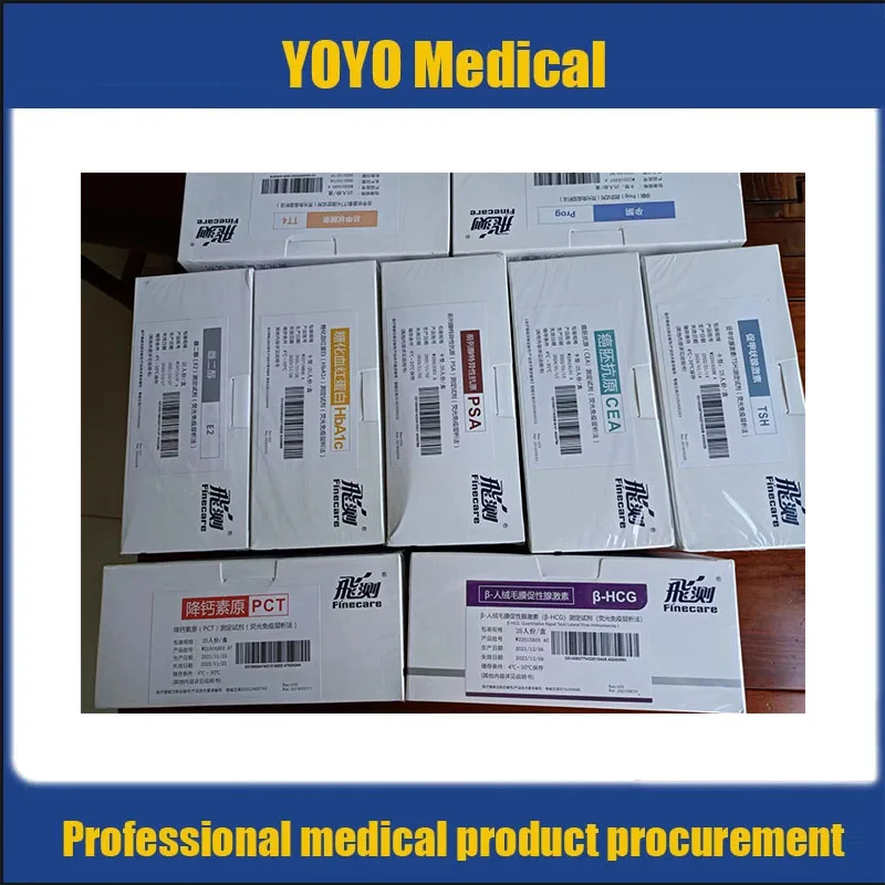 For Wondfo Finecare Test Progesterona HbA1c PSA TT4 HCG PSA Quantitative Detection Reagent Wondfo Kit 25pcs/box