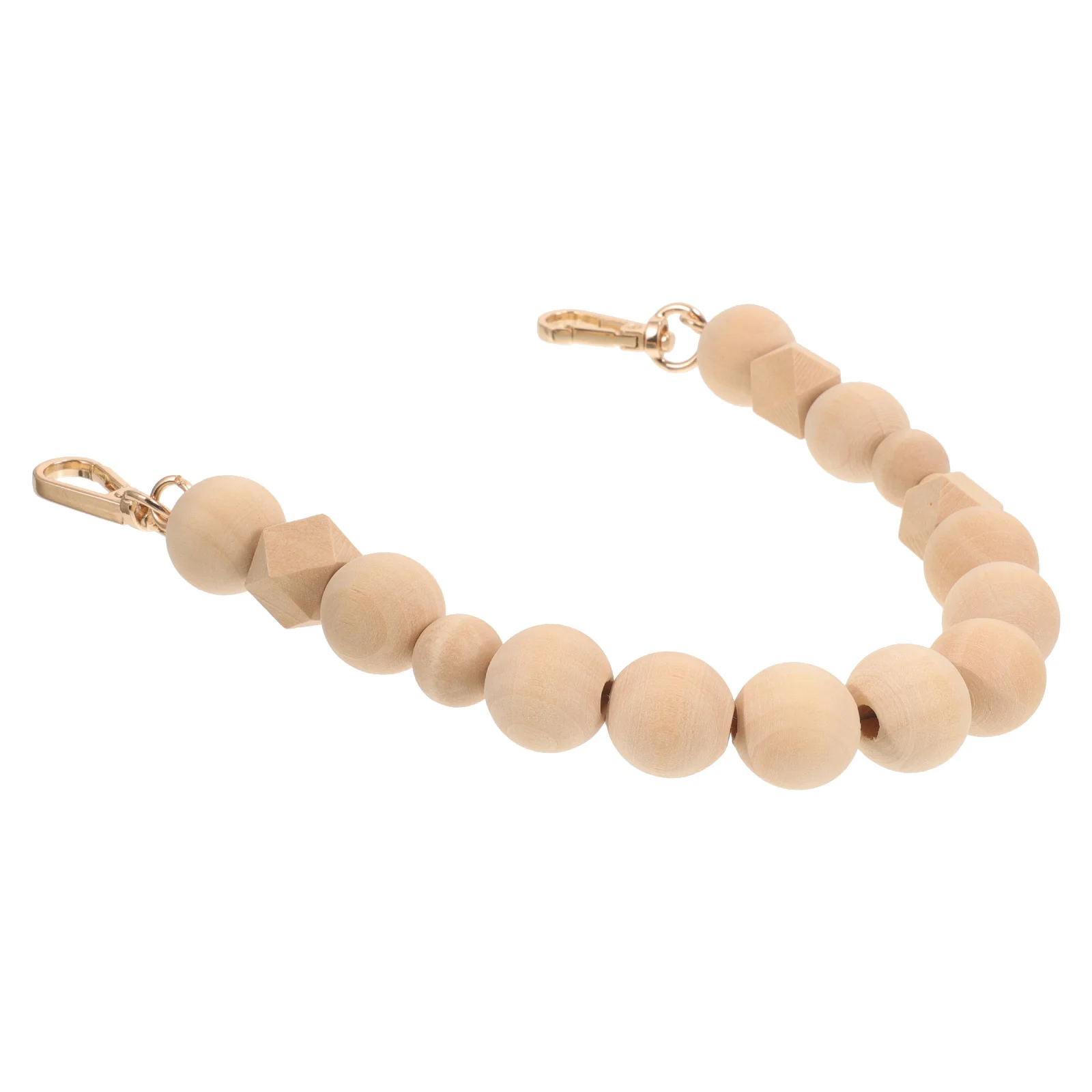 나무 구슬 핸드백 체인 교체용 가방 스트랩 장식용 가방 액세서리 튼튼한 금속 커넥터 편안한 그립 휴대용