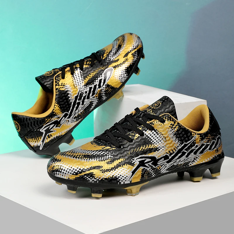 New Men Soccer Shoes Cleats FG Long Spikes TF Turf Studs Yonug Football Boots Anti-slip Unisex Outdoor Grass Training Match Shoe