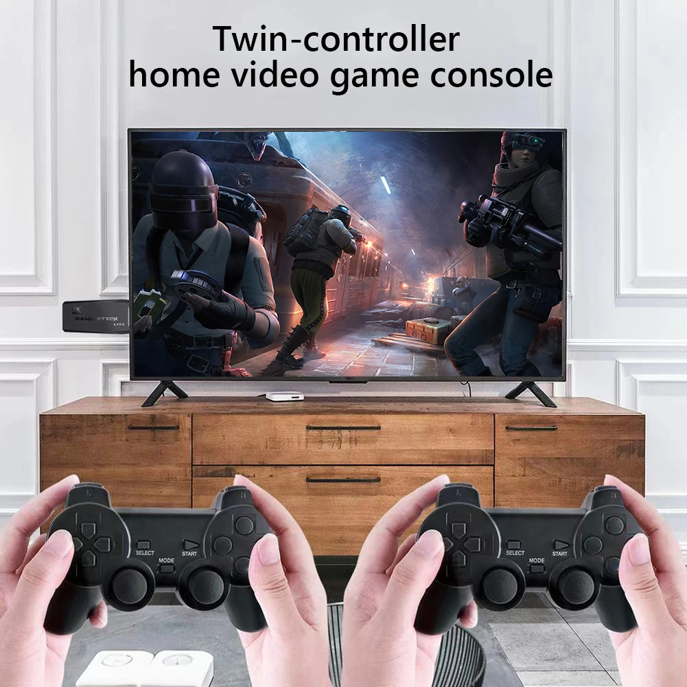 Video Game Sticks M8 Console 2.4G Dual Wireless Controller Gamestick 64GB 10000+ Games Retro Game Console 4K HD Output Xmas Gift