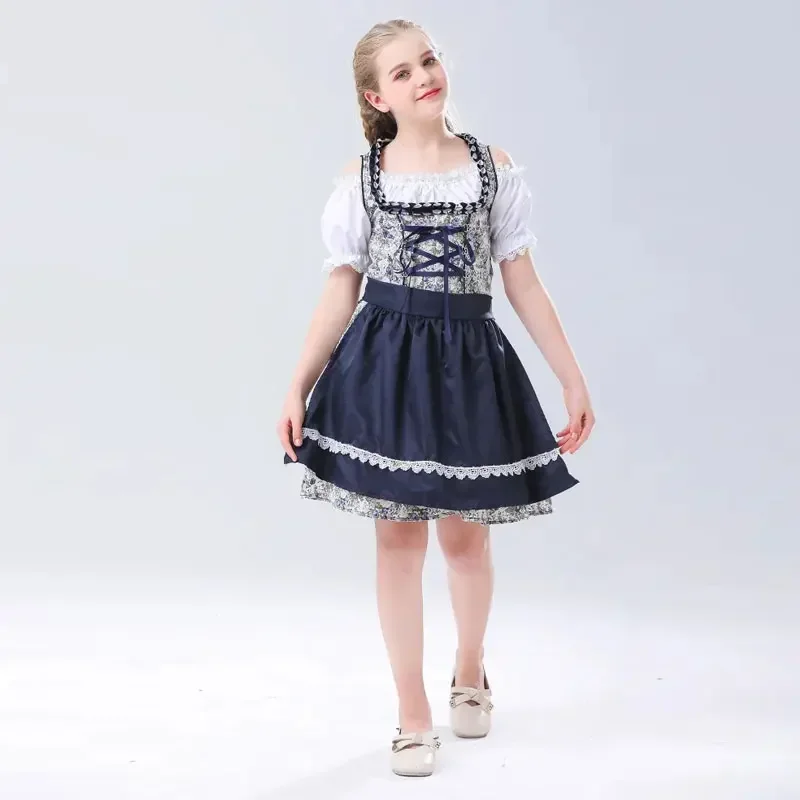 Dzieci Bavarian kostium dziewczynka niemiecki Oktoberfest przyjęcie dla dzieci piwna pokojówka Cospaly Halloween przebranie