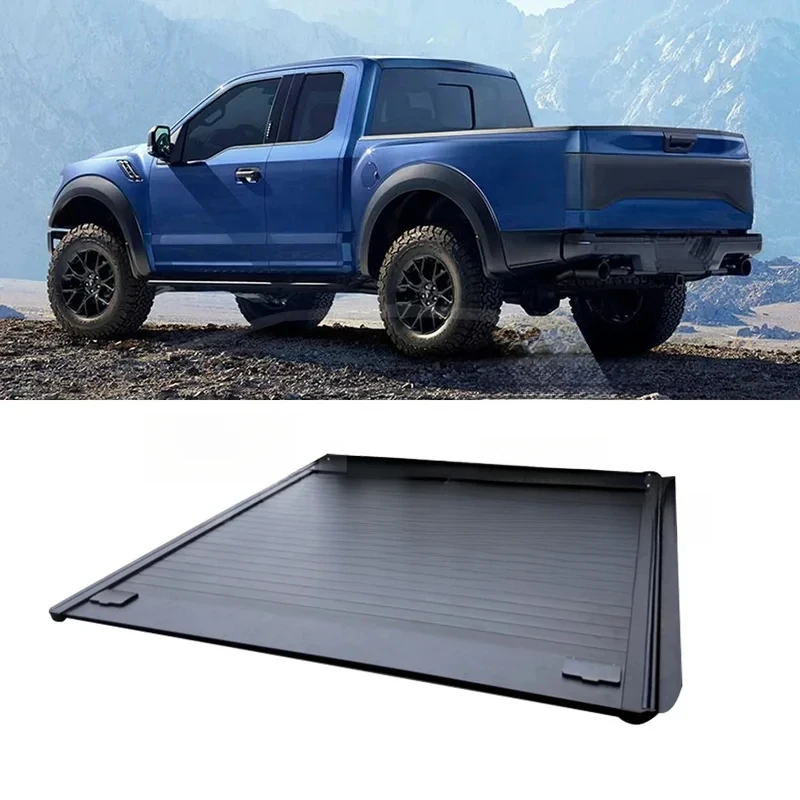

Factory Hot Selling Custom Locking Waterproof Car Bed Cover Aluminum Roll up Tonneau Cover Retractable Truck
