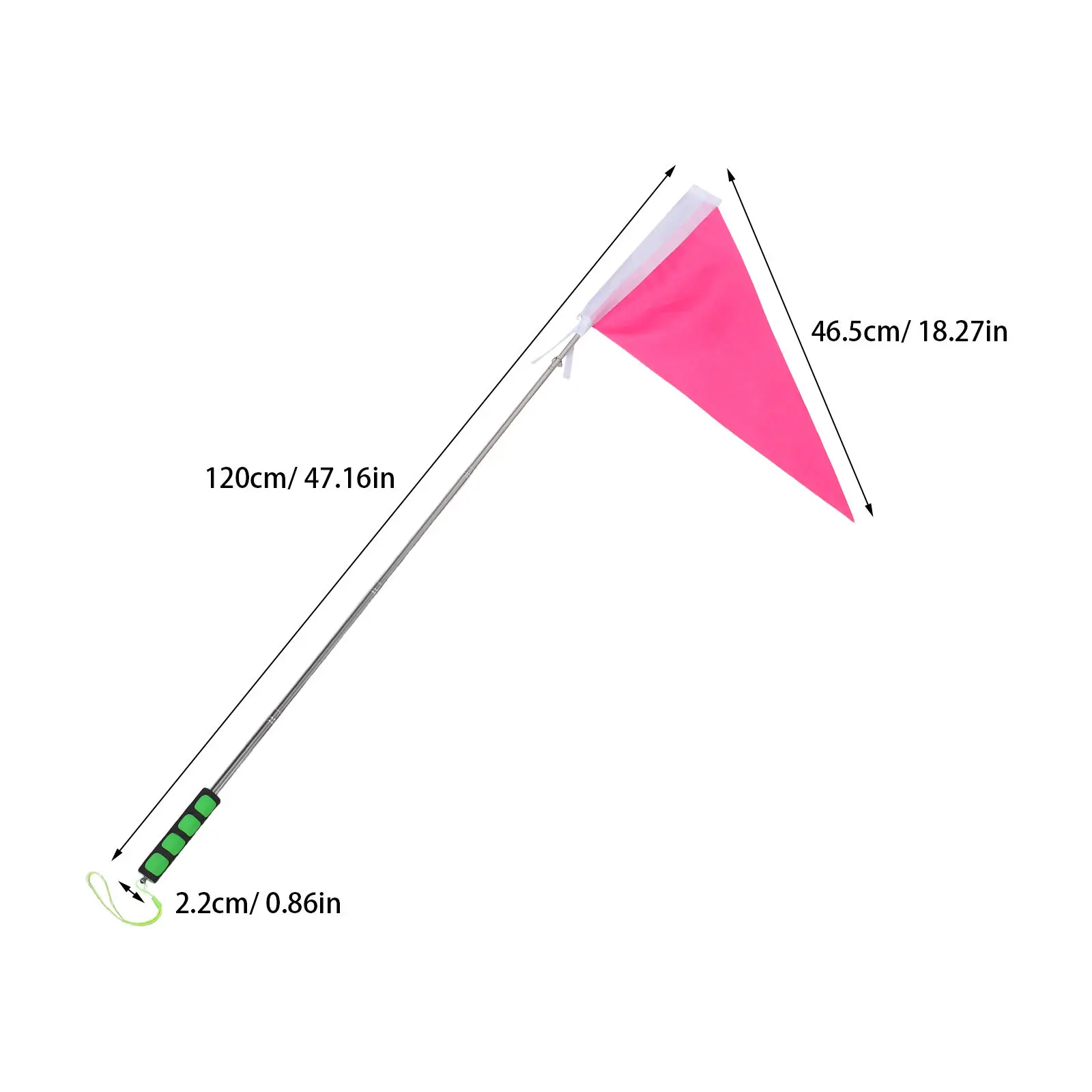 Handheld Telescopic Tour Guide Flag Pole Stainless Steel Bright Color Outdoor School Teacher Hiking Sightseeing Marker