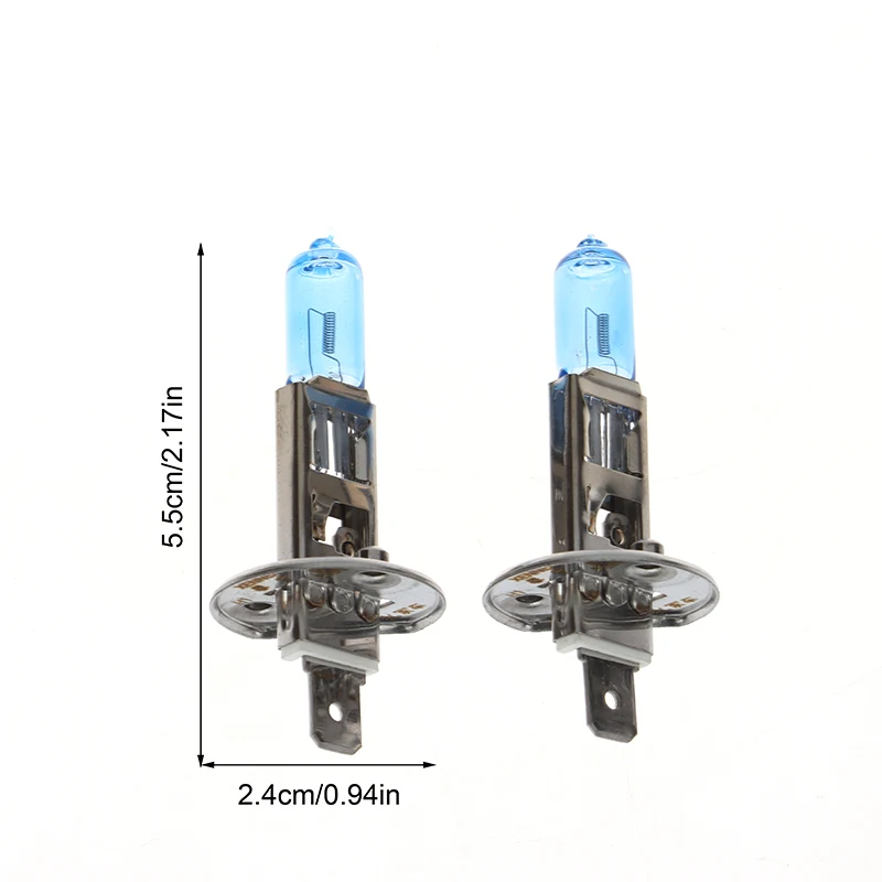 Ampoules halogènes blanches pour voiture, budgétaire de faisceau haut et bas, antibrouillard automatique, lampes de sauna, H1, H3, H4, H7, H11, 12V, 55W, 6000K, 2 pièces