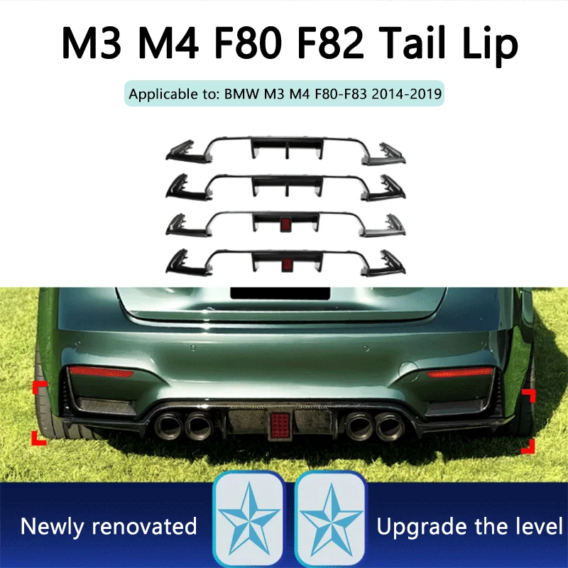High Quality Rear Lip Spoiler Modification Accessories Perfect Fit For BMW 3 Series M3 M4 F80 F81 F82 F83 2014-2019
