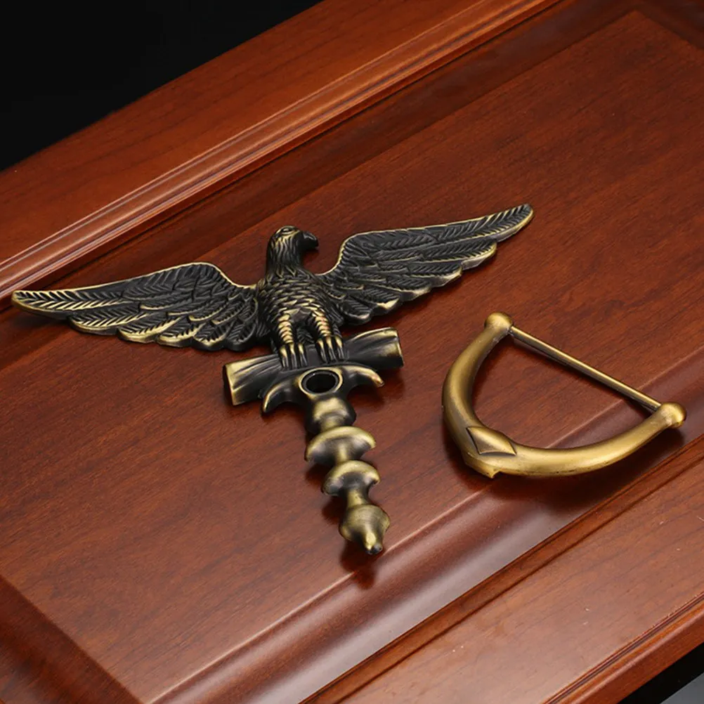 European Style Eagle Head Door Knocker with Peephole Zinc Alloy Security Front Door Knocker for Home Hotel Office Furniture