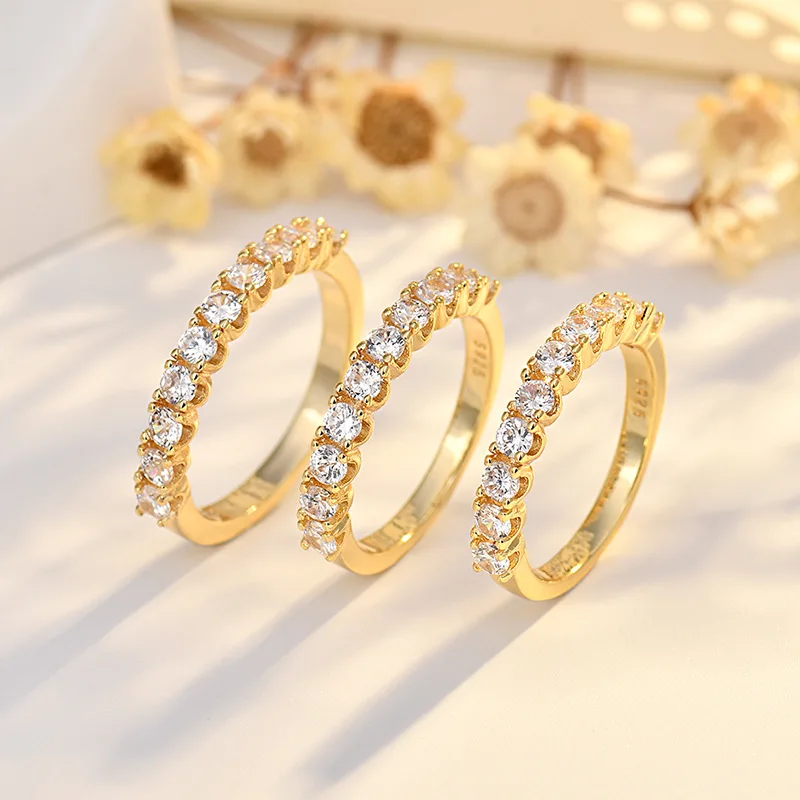 Silver Ring Simplicity Classic Zircon Bead Ring For Women Engagement Wedding Luxury Fashion High Quality Fashion Jewelry