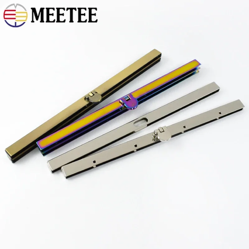 1/2Pcs Meetee 115/190mm Metal Kiss Lock Purse Handbag Frame Edge Strip Buckle Screw Handle Wallet Clip Locks Bag Parts Hardware