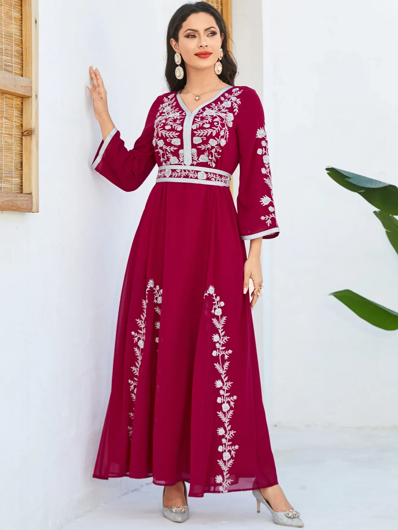 Abaya Morocco Muslim for Women Party Dresses Jalabiya Embroidery Long Robe Ramadan Arabic Abayas Eid Kaftan Islam Dubai Vestidos