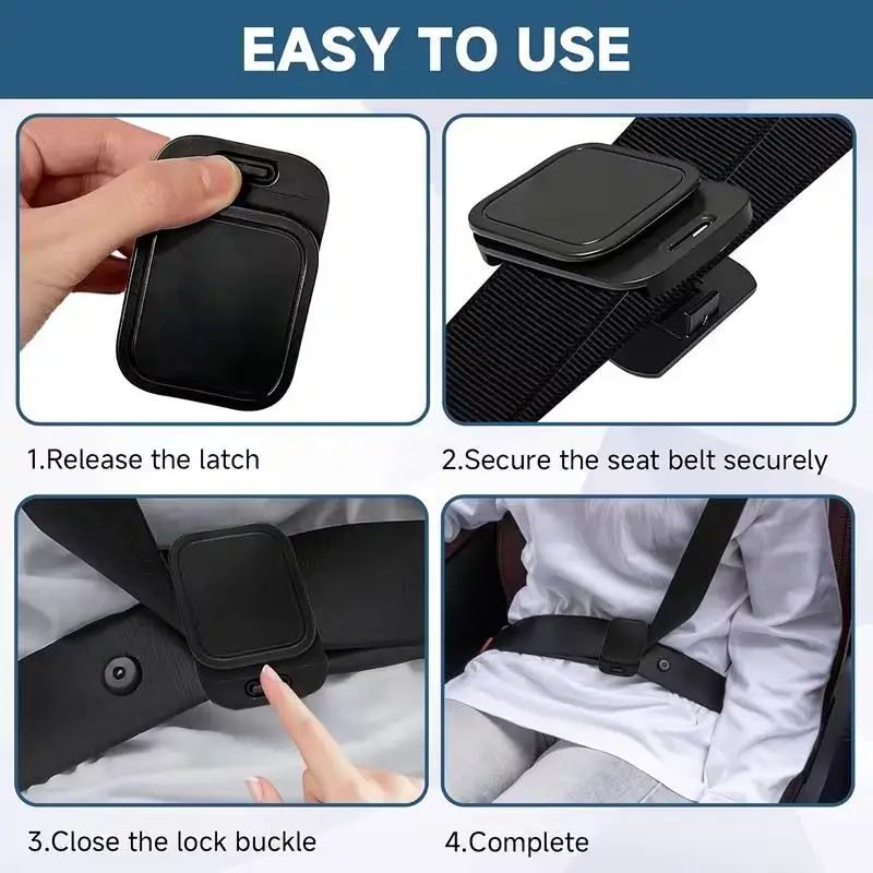 2pcs Adjustable Vehicle Seat Clips – Limits Shoulder Movement, Improves Comfort for Sedan/SUV/RV
