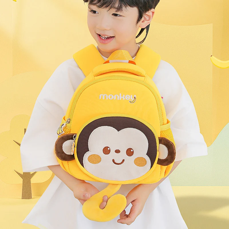 2023 New Monkey School Backpacks for Boys Toddler Kids School Bags Elementary School Students Book Bag Girl Bag Mochila Infantil