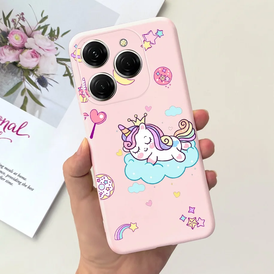 For Tecno Spark 20 Case Spark 20C Cover Fashion Flower Love Heart Shockproof Silicone Bumper For Tecno Spark 20 Pro Spark20 Case