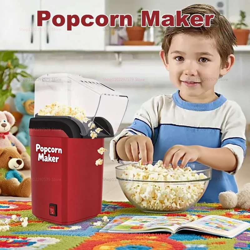 Mini Electric Popcorn Machine for Home Use Fast Heating Bubble Bag Popcorn Maker Ideal for Movie Nights Parties and Snacks