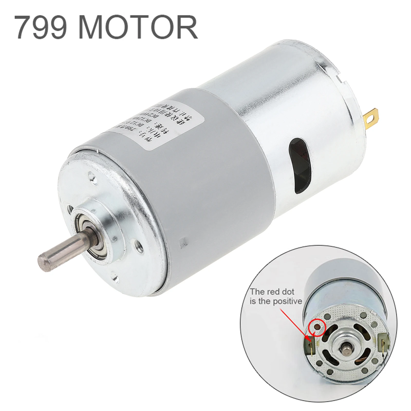 799 DC Motor 12-24V 20000RPM Large Torque Micro Motor with Double Ball Bearing for Power Tools Vacuum Cleaners Fans DIY Toys