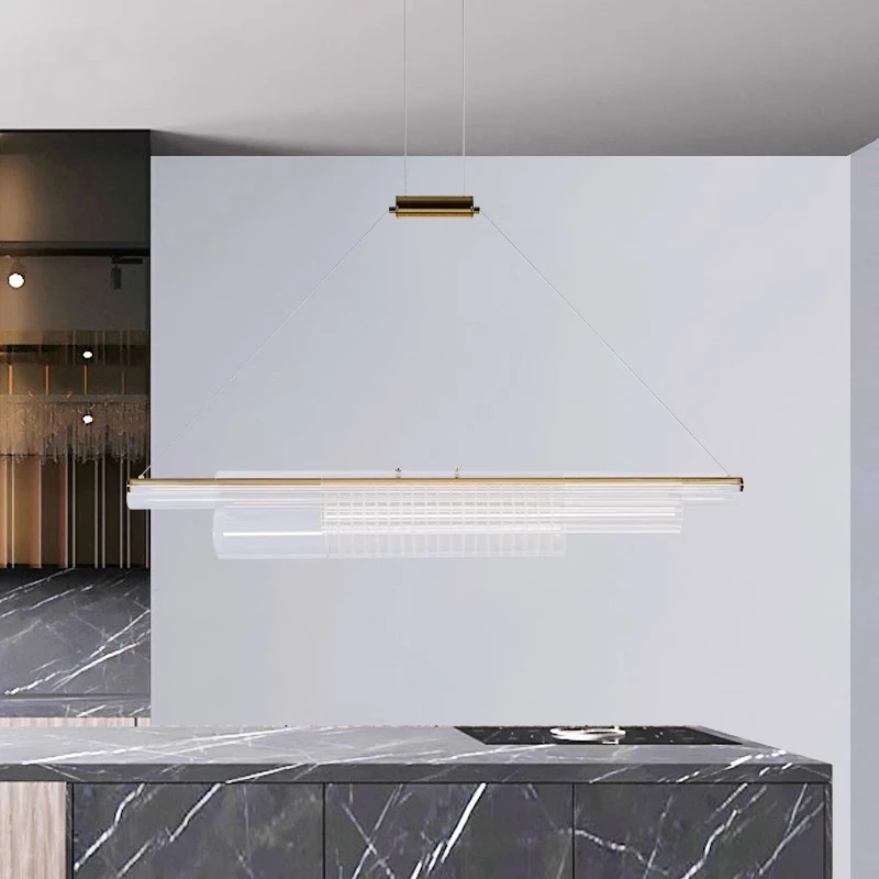 Postmodern restaurant bar counter pendant lamp craftsmanship and acrylic engineering custom lighting fixture model room lamp