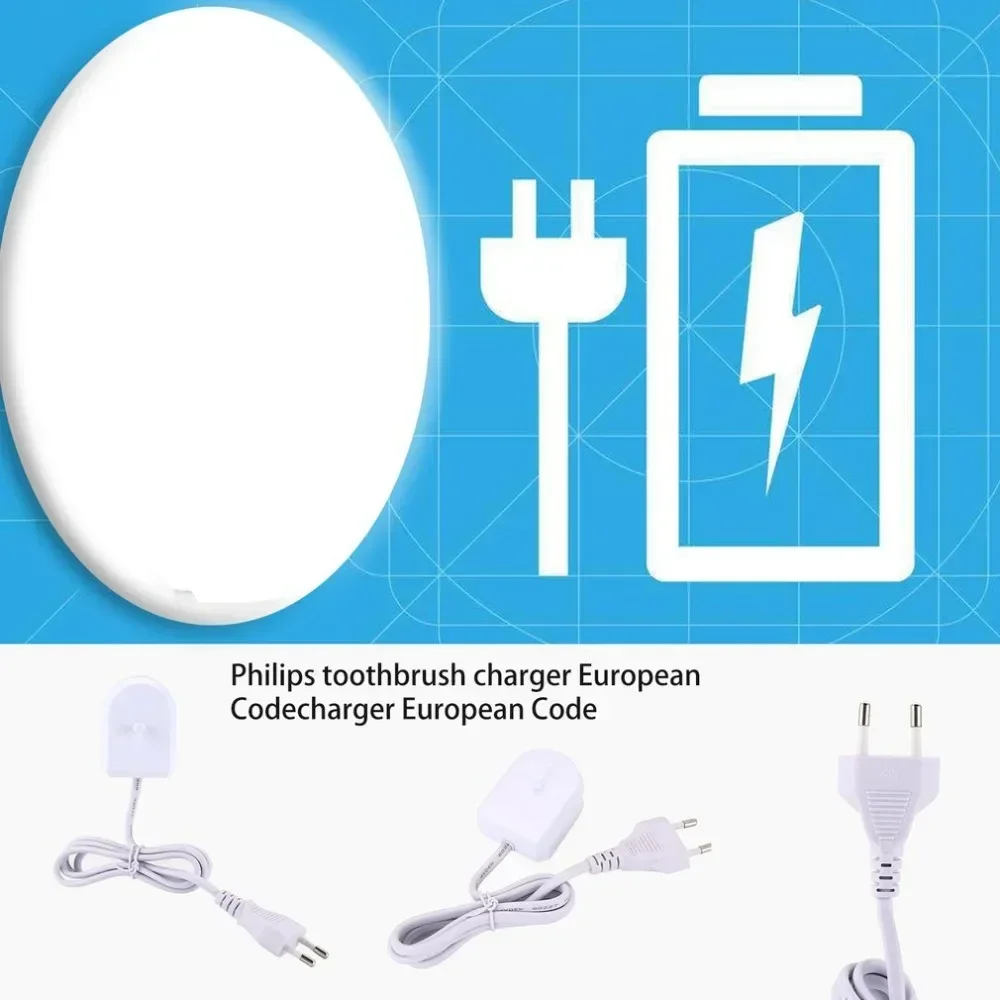 For Philips Sonicare Flexcare HX6100 Toothbrush Travel Charger fit HX8111 HX3110 HX6511 HX6512 HX6910 HX9140 HX9141 EU Plug