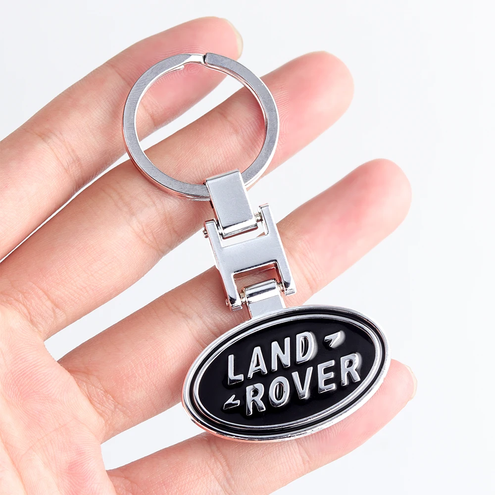 Luxury Leather Car Logo Keychain Key Rings Key Holder Auto Accessories For Land Rover Range Rover Sport Freelander 2 Evoque SVR