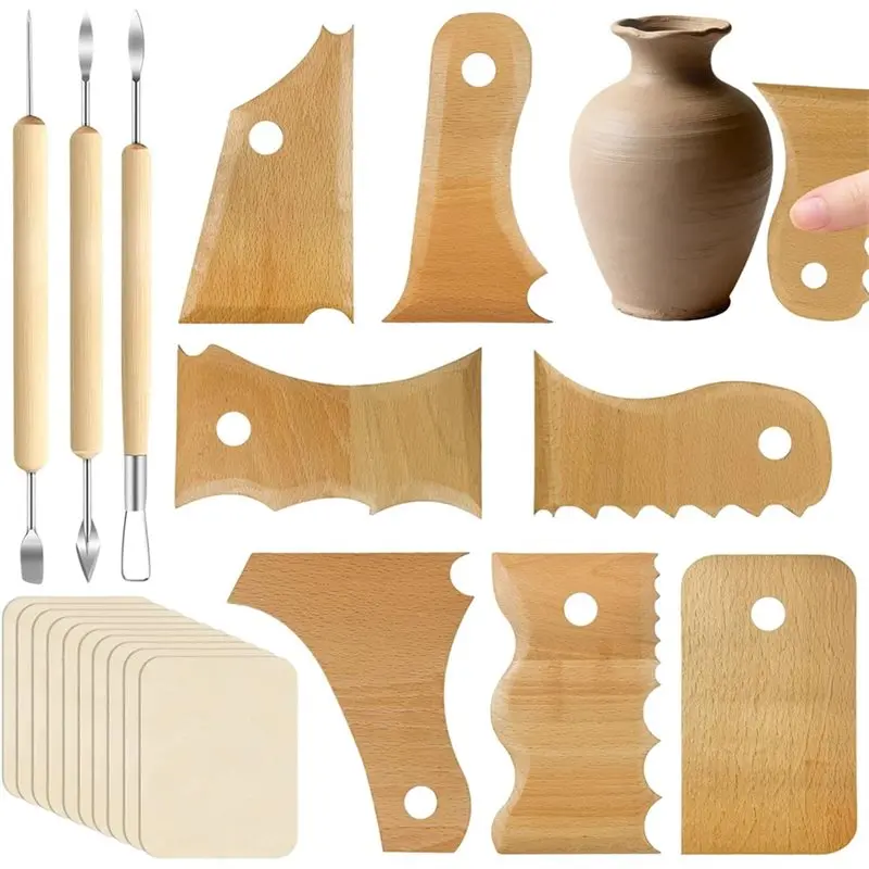 

ABUH-Polishing Paper For Sculpting& Finishing-Professional Pottery Ribs And Trimming Tools For Studio For Artists