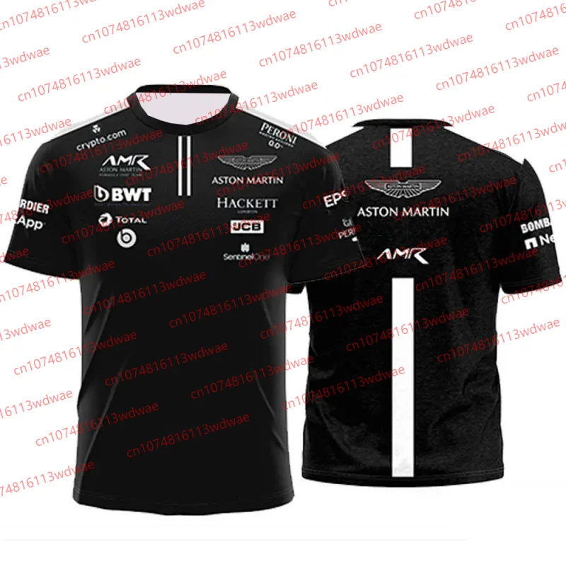 

Aston Martin Racing Team Print Short-sleeve T-shirt Unisex Casual Sports Top Breathable Summer Wear