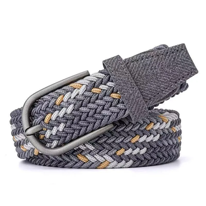 105 X 3.4CM Men Women New Style High Quality Elastic Belt All match Jeans Ins Woven Student Decorative Non perforated Canvas