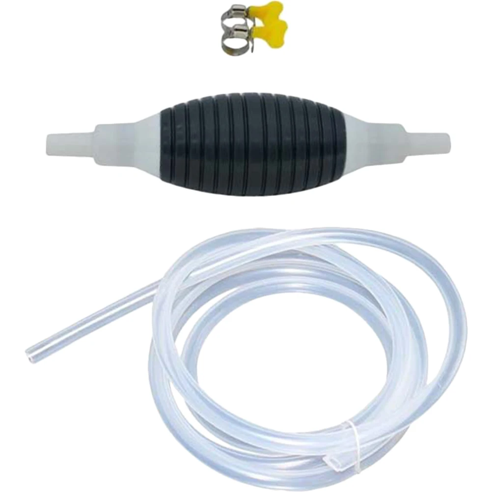 1 conjunto manual de bomba de mangueira de óleo para querosene bomba de mangueira líquida para transferência de gás durável reutilizável carro gasolina água plástico