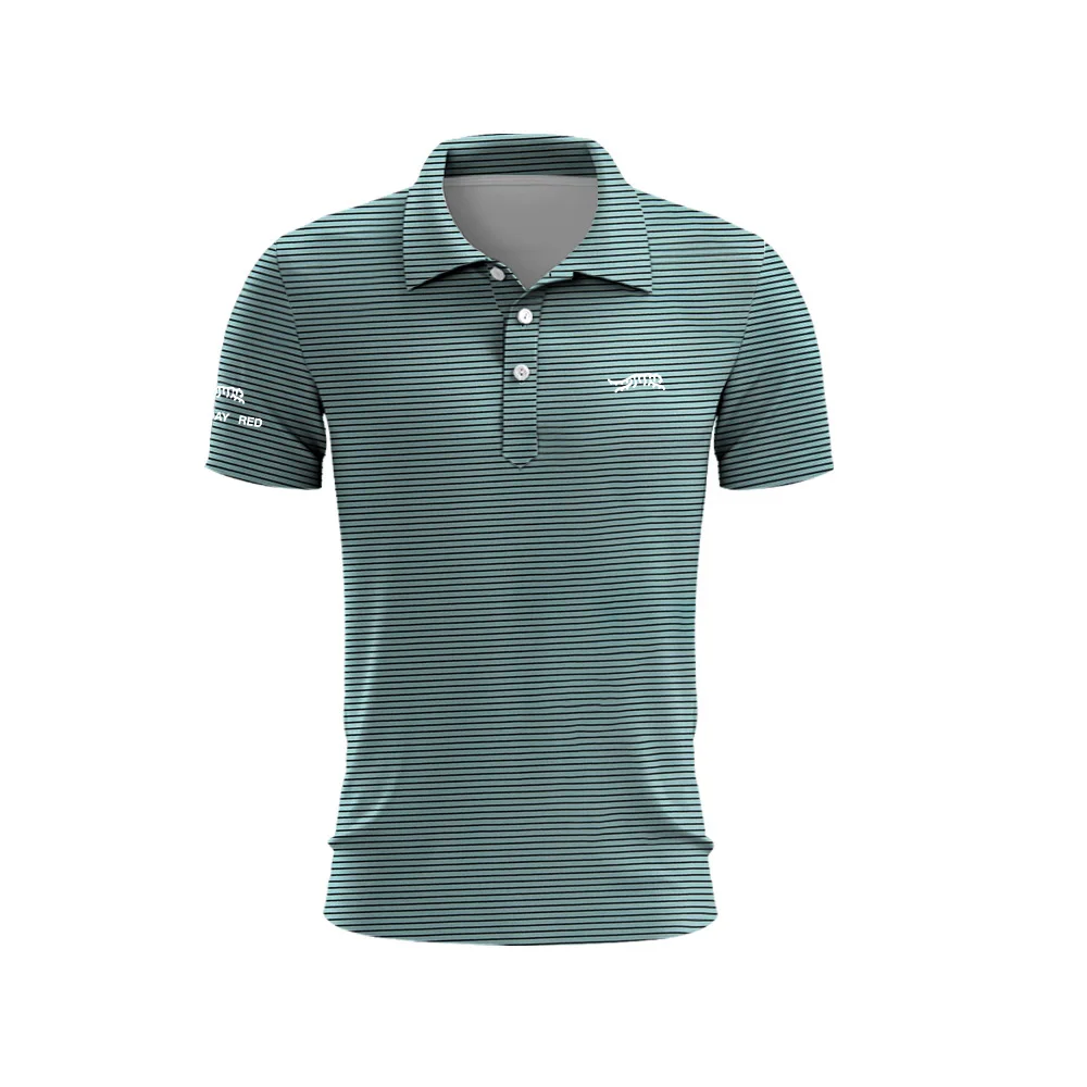 Tijger Woods Golf Zon Dag Rood Golf Poloshirt Heren Zomer Golf T-Shirt Top Sneldrogende Golfclub Knoop Omhoog T-Shirt Poloshirt