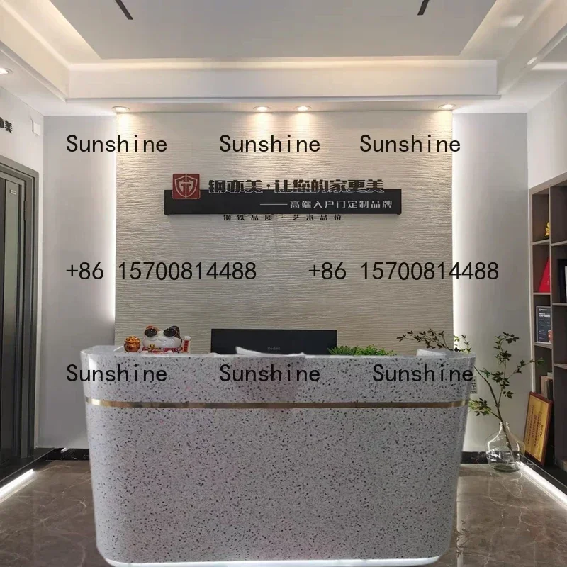 Beauty Salon Cashier Counter Light Luxury Simple Modern Front Reception DeskXX