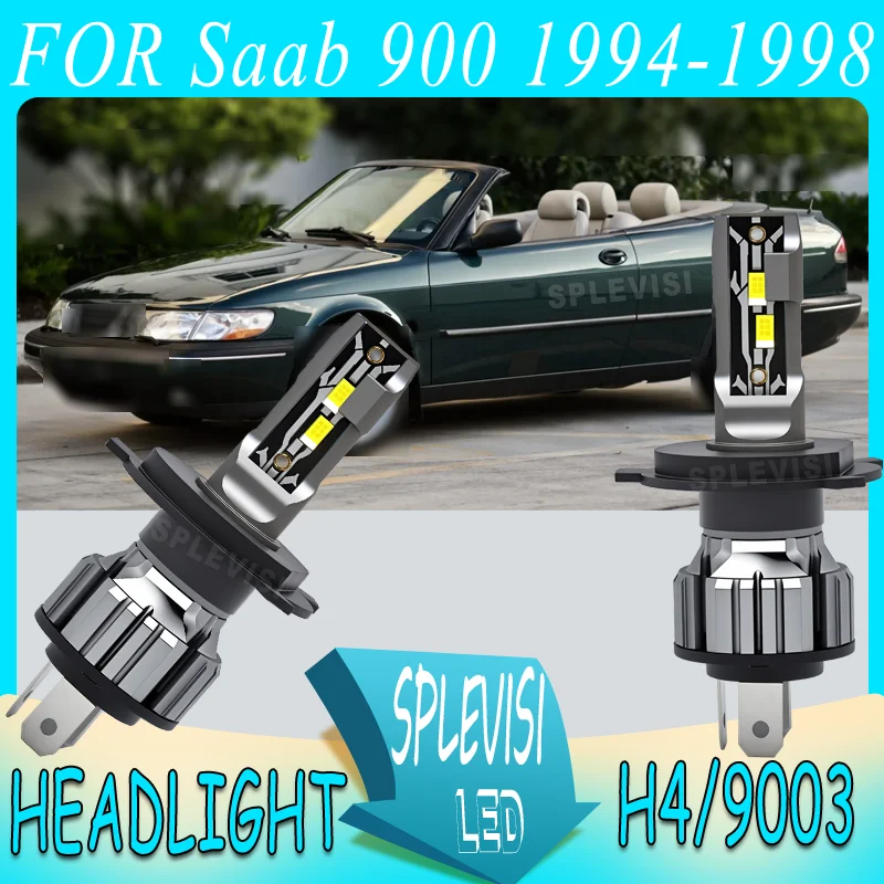 

warranty 12v Waterproof IP68 Fog & Rain Resistant Plug-and-Play LED Headlight hi/low beam For Saab 900 1994 1995 1996 1997 1998