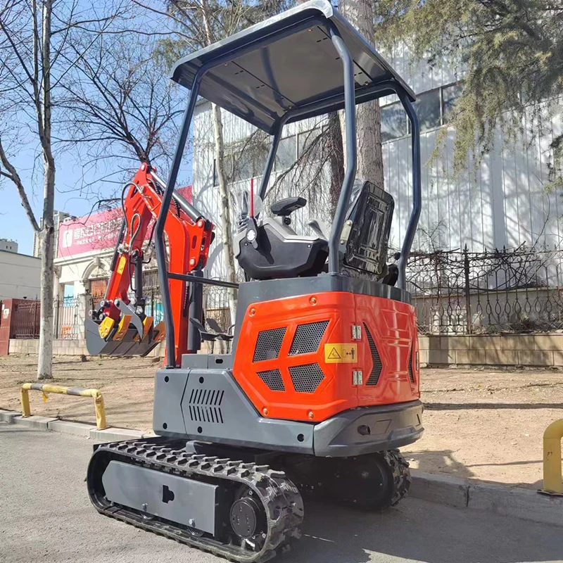 Customized Crawler Excavator 1.5 Ton Mini Excavator Small Digger With Cab For Fmaliy Farmland Garden Work And Construction Work