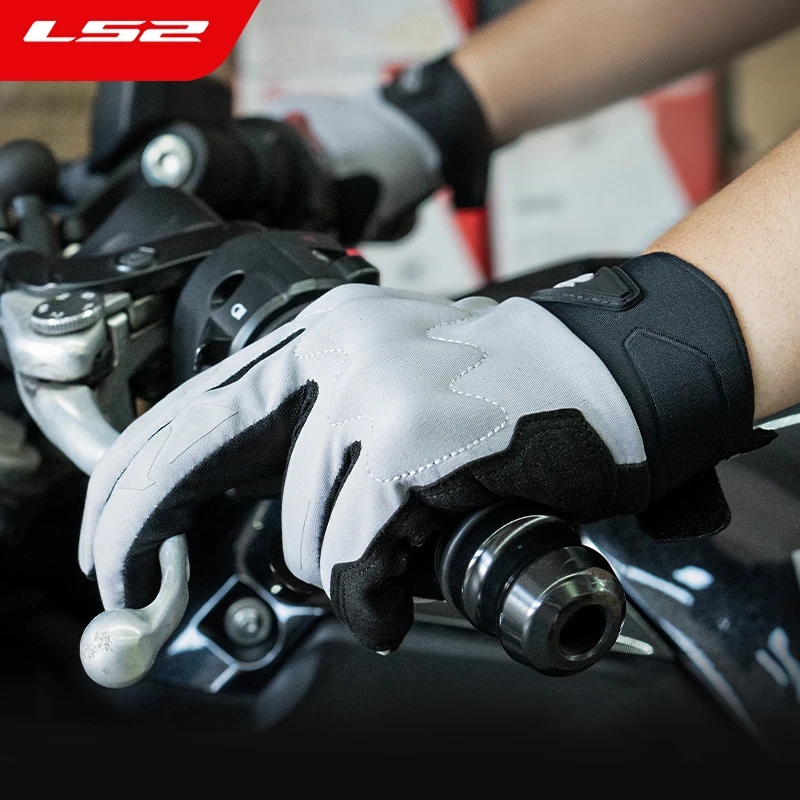 LS2 الأصلي قفازات للدراجات النارية الصيف تنفس LS2 HIKER قفازات السائق المضادة للسقوط مقاومة للاهتراء شاشة تعمل باللمس موتوكروس Guantes #4