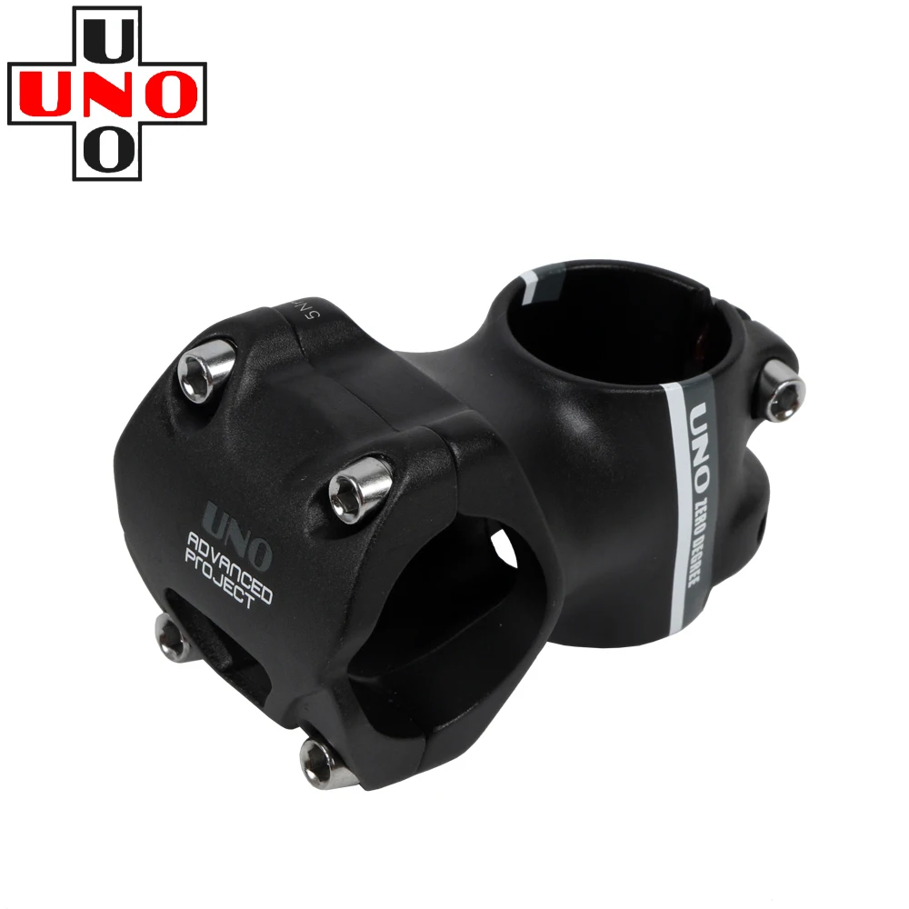 UNO 0 Degree Road Mountain DH Bike Handlebar Stem Aluminum Alloy Ultralight 31.8mm*35/45mm Bike Short Stem Bicycle Accessorie