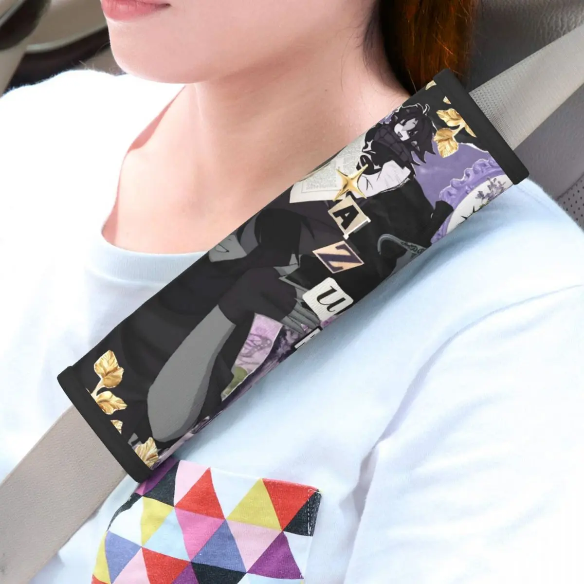 

2 Pack Azuretime Anime Car Seat Belt Pads Comfort Strap Covers Azure Two Time Forsakens Automotive SeatBelt Cover