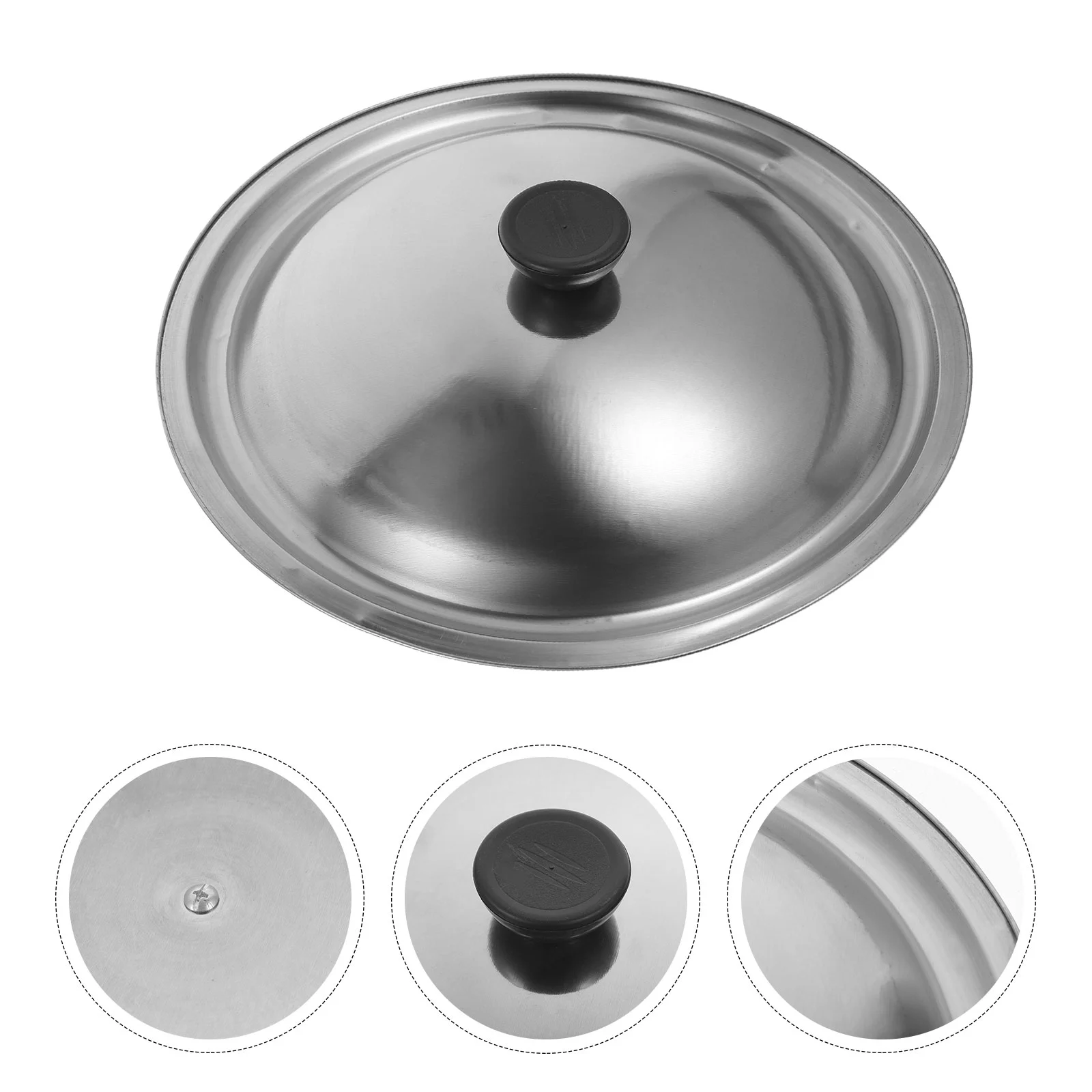 Couvercle universel en acier inoxydable, couvercle de remplacement pour casseroles et poêles, pot de maçon, fournitures de cuisson argentées