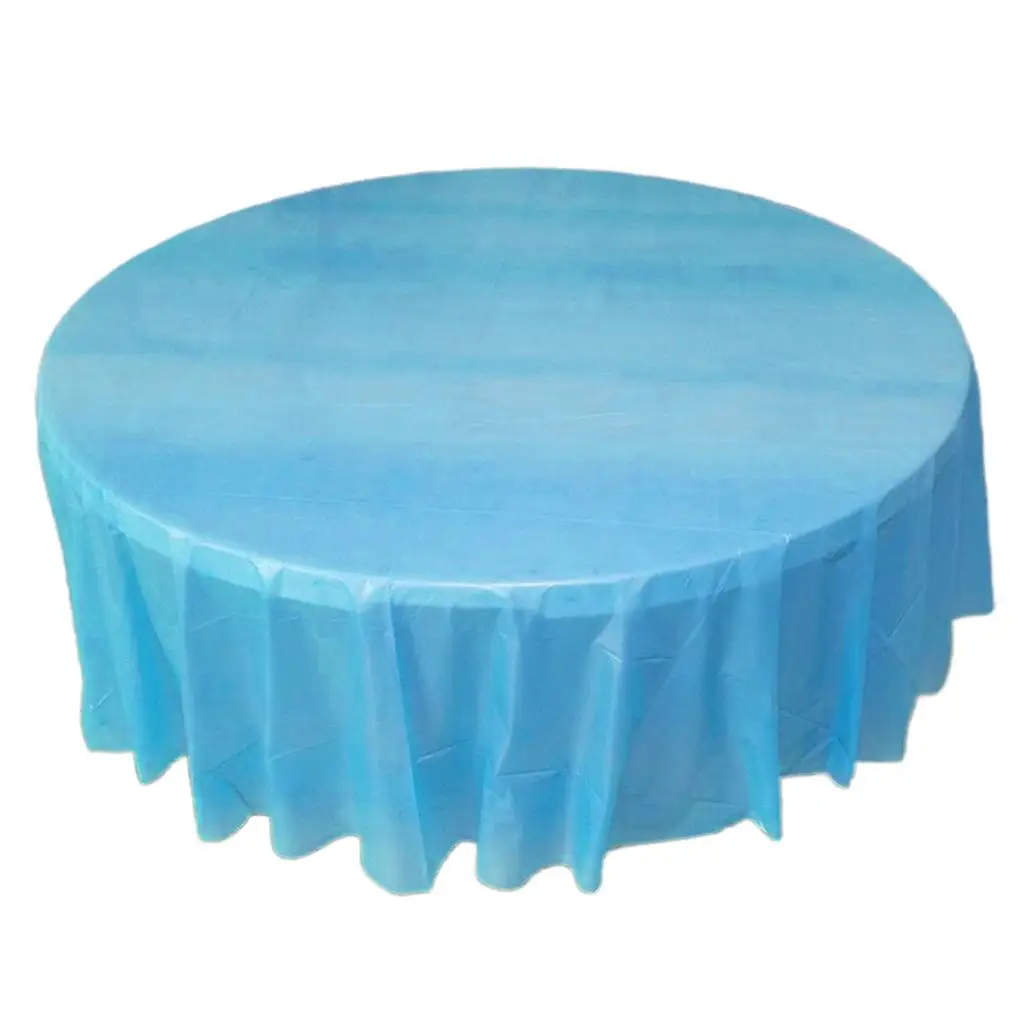 Round TPE Disposable Tablecloths Table Cloth Cover for Wedding Birthday Table Decoration Accessories