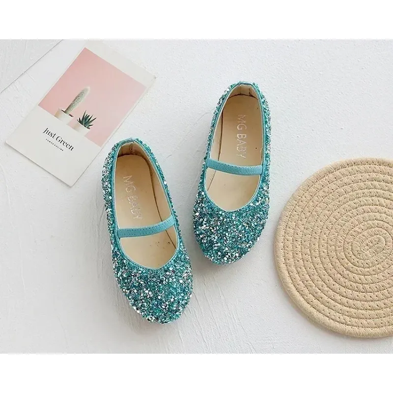 2025 Frühling 1 bis 12 Jahre alte Mädchen-Kleiderschuhe Beauty Pointed Toe Teen Girl Lederschuhe Bling Princess Hochzeitsschuhe – Detail 16