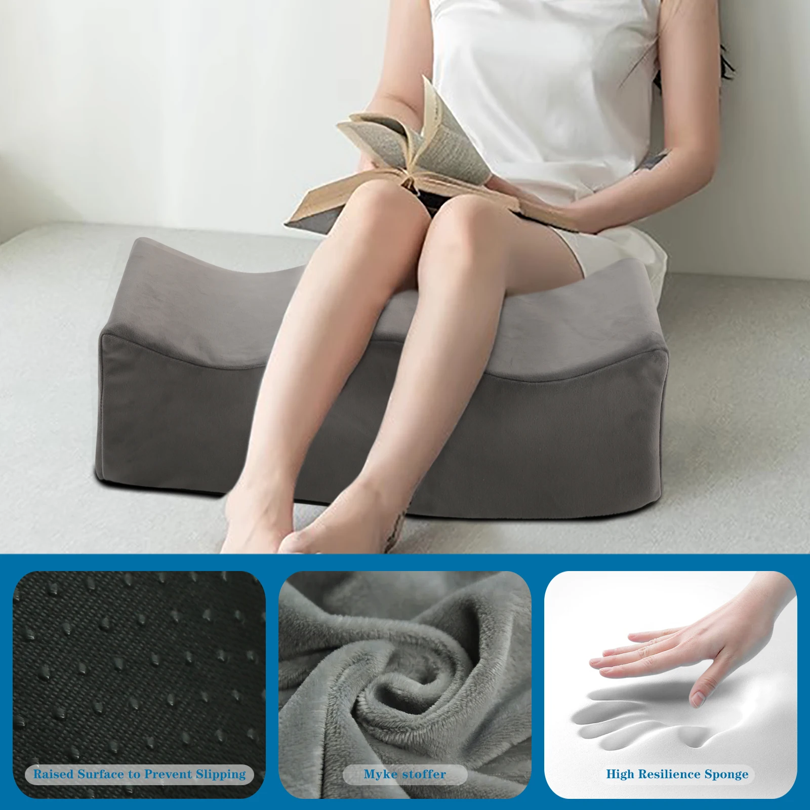 Comfortable Cushion Ergonomic Leg Pillow Relax Relieve Down Body Pressure Massage Pillow Memory Sponge Foot Support Cushion