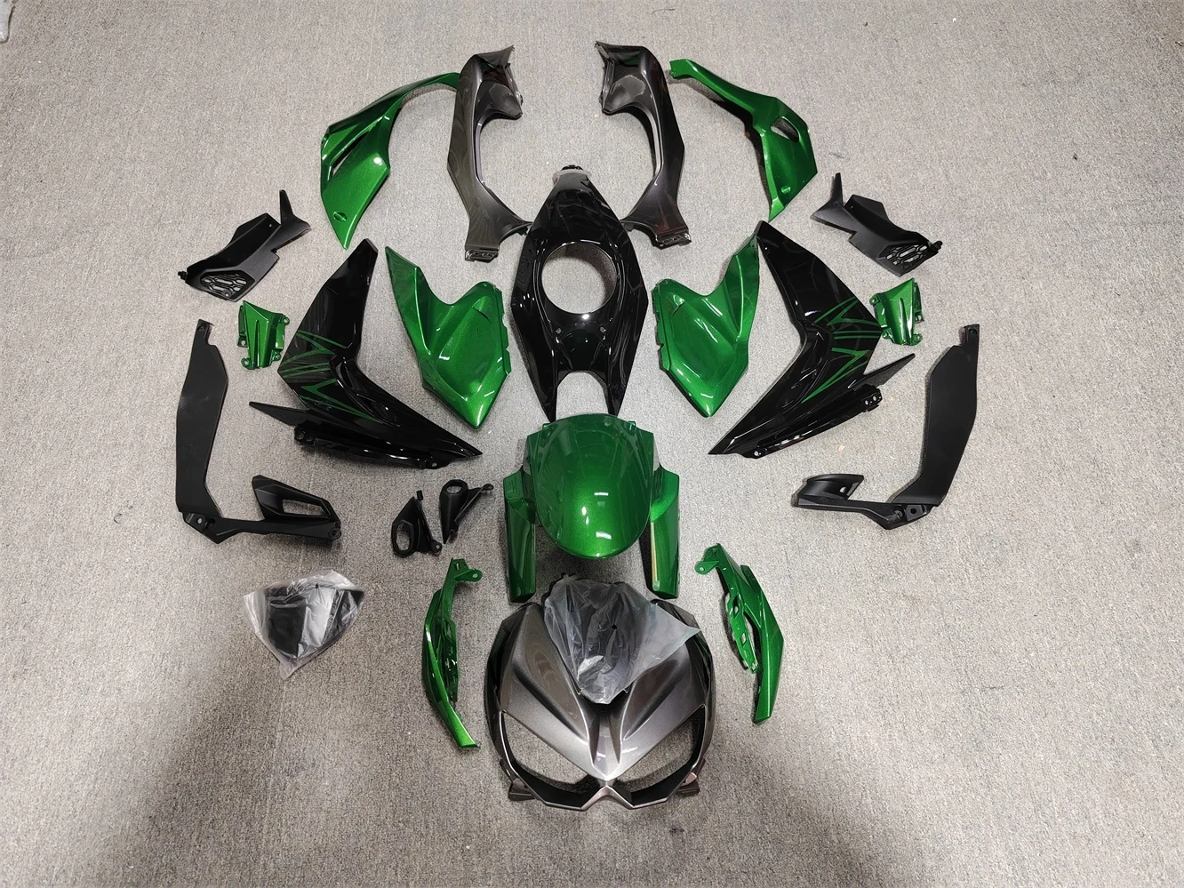 New ABS Fairings Kit Fit for Ninja Z1000 2014 2015 2016 2017 2018 2019 14 15 16 17 18 19 Bodywork Set gray-green