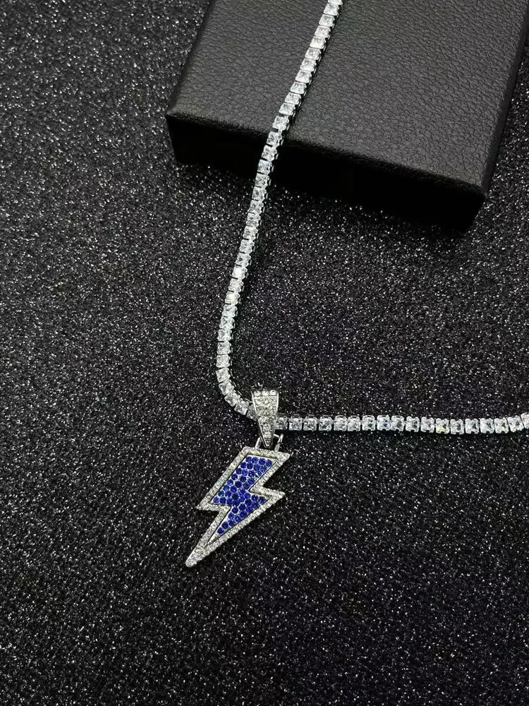 1 Piece Men's Hip Hop Lightning Necklace