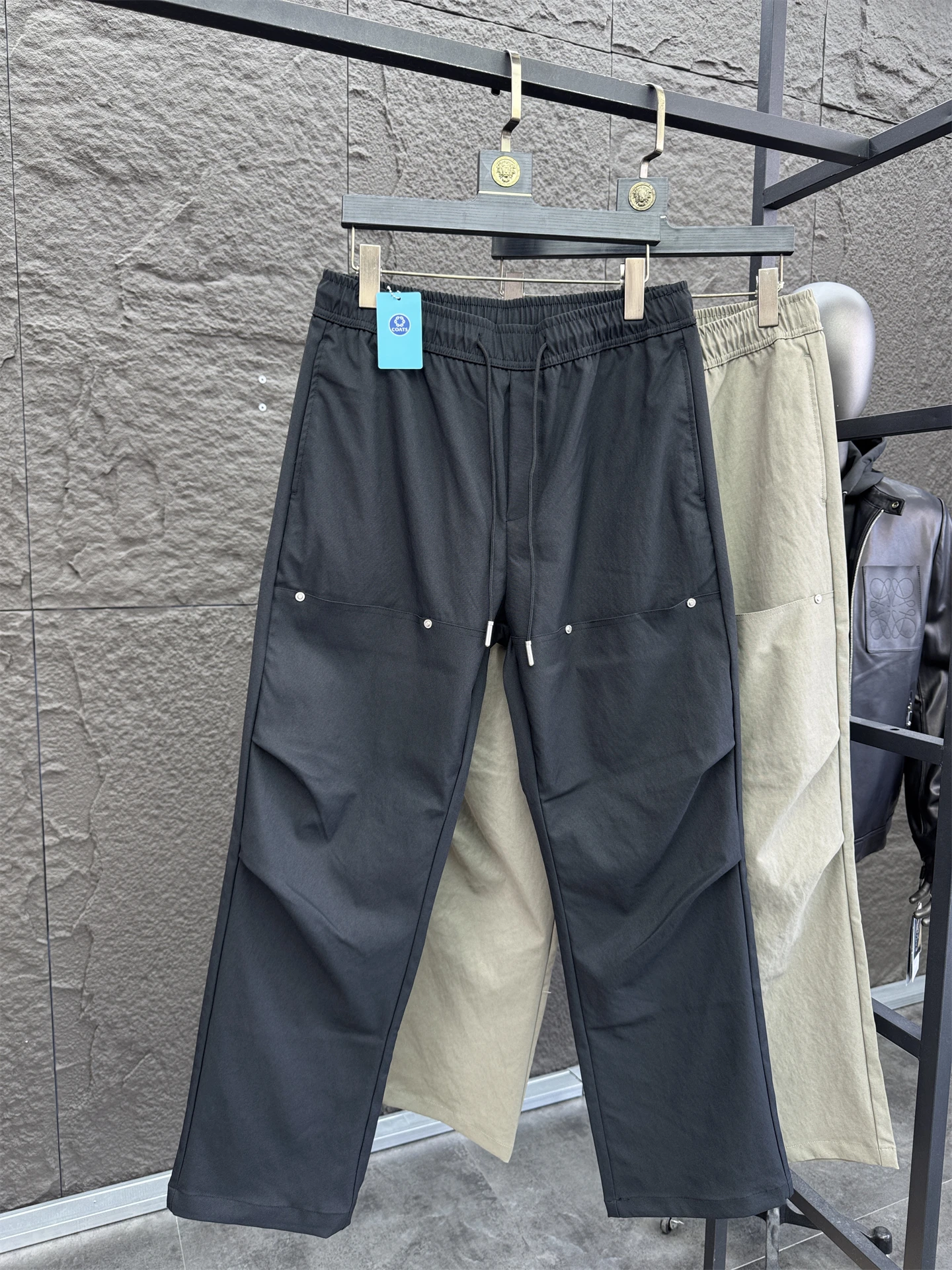 

Svip Men's Casual Straight Leg Pants Elastic Comfortable Loose Fit Pure Color Autumn Faion High Quali Slimming Trousers