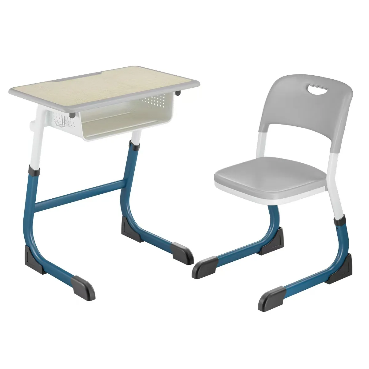 Single student desk and chair height adjustable desk and modern design  classroom desk and chair for study