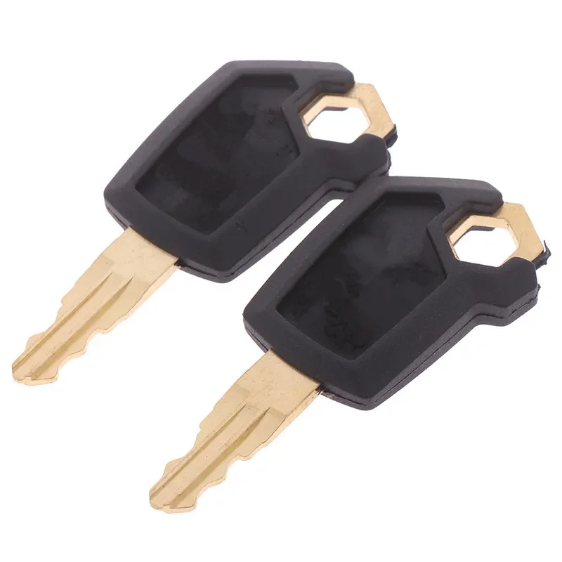 2PCS  Key For Caterpillar 5P8500 Heavy Equipment Ignition Loader Dozer Metal & Plastic Black & Gold