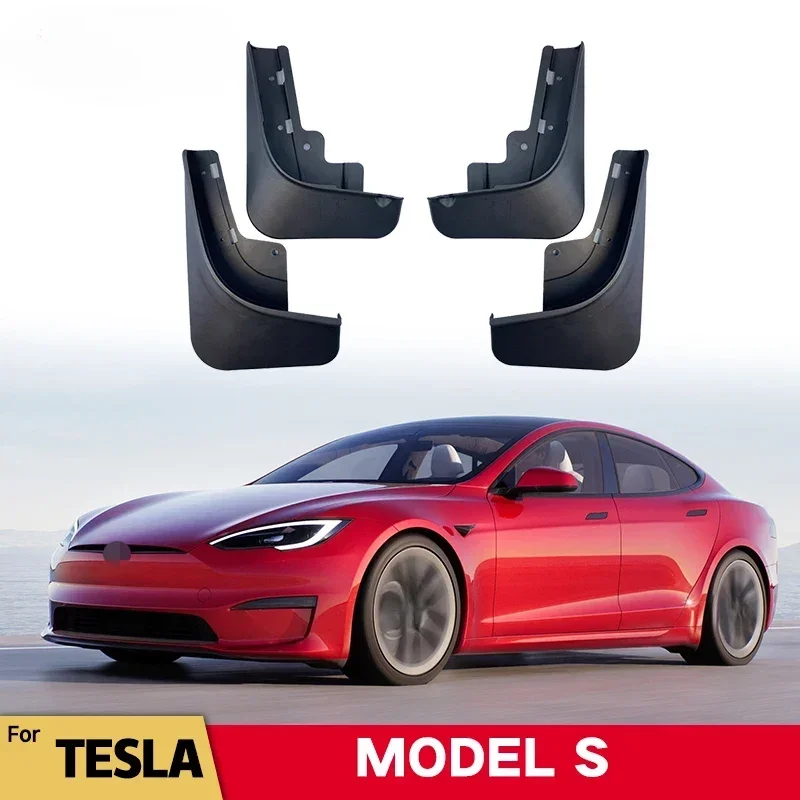 MudFlaps For Tesla Model S 2014-2023 2020 2021 Mud Flaps Splash Guard Mudguards Front Rear Auto Styline Car Accessories