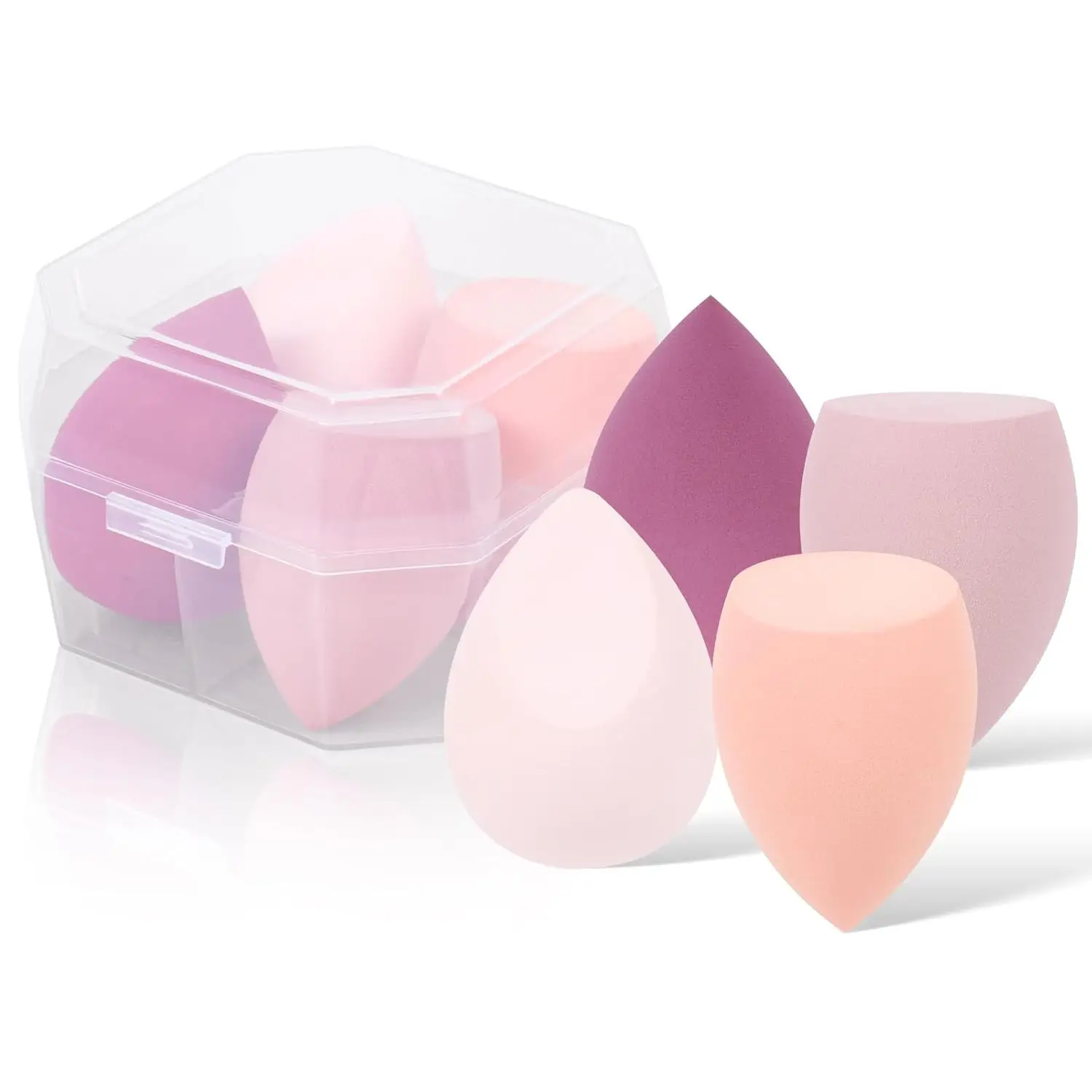 Zestaw gąbek do makijażu - gąbki do blendera bez lateksu Bez skazy Miękkie gąbki do makijażu Bez lateksu, wielokrotnego użytku i łatwe do czyszczenia - idealne do Fl