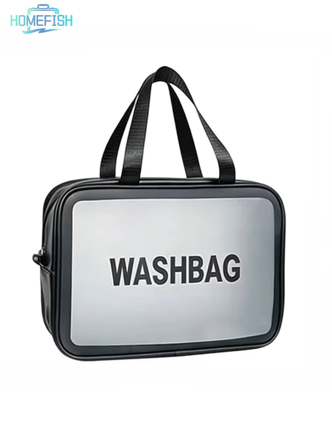 HOMEFISH Einlagige Transparente PVC Wasserdichte Kosmetiktasche, Tragbare Große Kapazität Staubdichte Reise-Make-up-Tasche