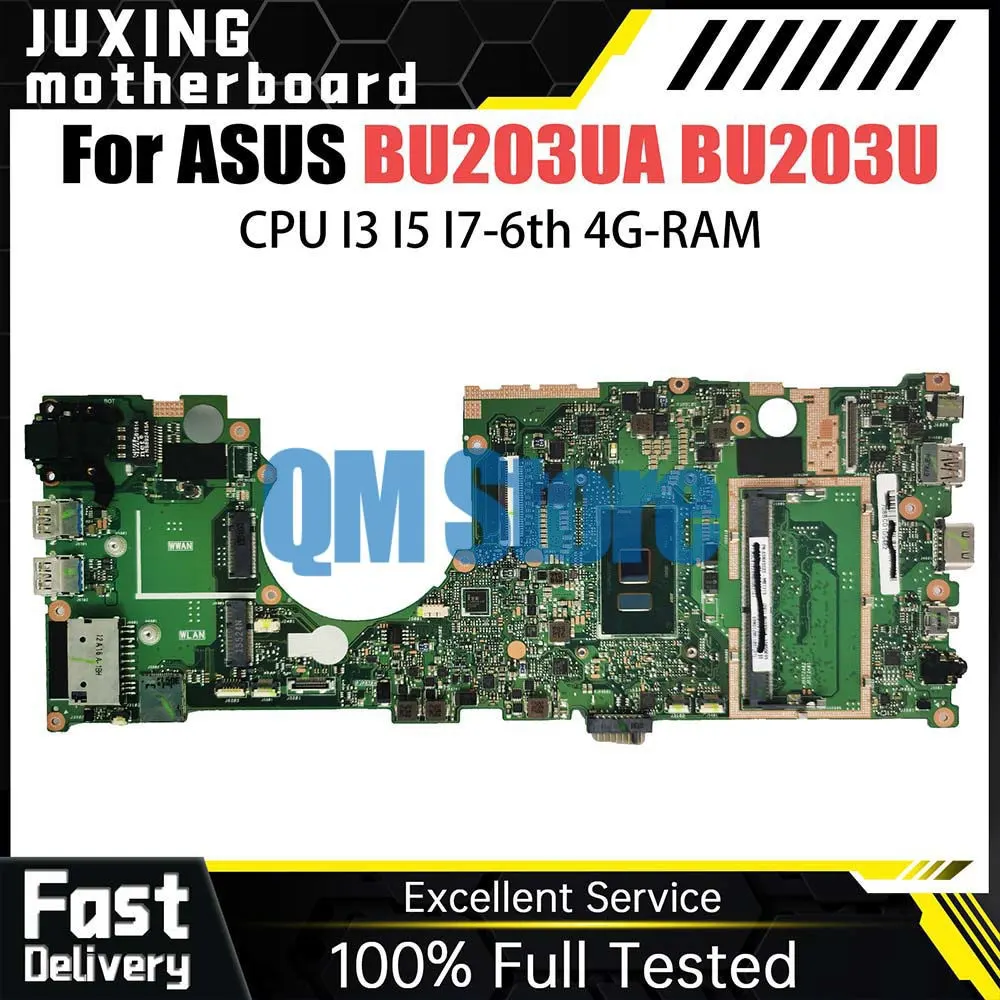 

Notebook BU203UA Mainboard For ASUS PRO ADVANCED BU203U Laptop Motherboard CPU I3 I5 I7-6th 4G-RAM