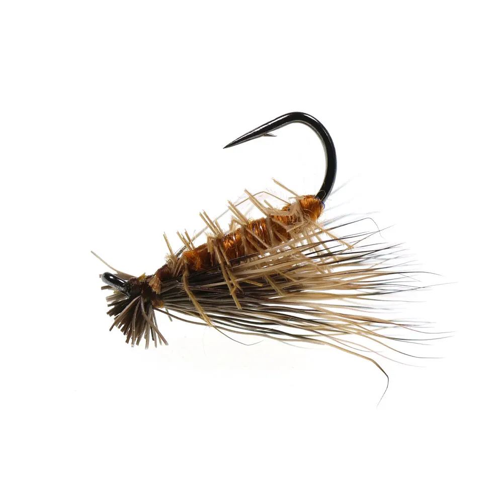6 Stück # 14 Stück Elchhaar-Caddis-Fliegen, schwimmende Hirschhaar-Steinfliegen, Trockenfliegen für Forellen, künstliche Aufsteckfliegen, Mayfly- und Grauelfliegen-Angelköder – Detail 5