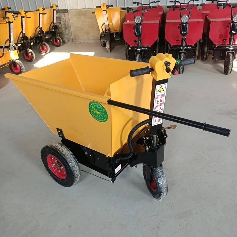 Construction site electric ash bucket truck mortar concrete farm pushing manure dump truck flatbed truck tricycle